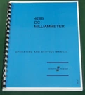 Hp 428B Service & Operation Manual: W/ 11"X17" Schematic Protective Covers. Fixed Price $23.00.
