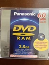 Panasonic Dvd-ram 60 Minute 2.8GB Double Sided Rewritable Blank Recording Untst. Fixed Price $8.00.