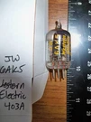 Strong Western Electric Black Plate D Getter 403A - JW6AK5 Tube 102. Fixed Price $11.24.