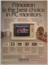Princeton Pc Monitor Graphic Systems Cars 1986 Vintage Print Ad. Fixed Price $12.85.