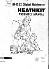 Assembly Manual Guide For Heathkit IM-1202. Fixed Price $12.40.