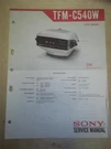 Sony Service Manual TFM-C540W Clock Radio Original Repair. Fixed Price $11.98.