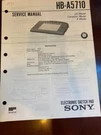 Sony HB-A5710 HBA5710 Service Manual From The Usa **original**. Fixed Price $13.79.