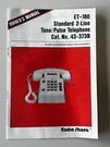 Radio Shack ET-180 2-LINE Tone/pulse Telephone Owner Instructions Manual Guide. Fixed Price $18.45.