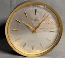 Vtg Sheffield Electric 7-JEWEL Solid Brass Desk Clock Swiss Made Mcm Working. Fixed Price $220.00.