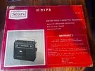 Sears Am/fm Radio Cassette Recorder 612173. Fixed Price $35.00.
