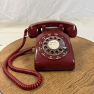 Vintage Bell System Western Electric Rotary Dial Desk Phone Red 500 Dm. Fixed Price $179.99.