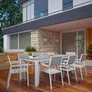 Modway Maine 9 Piece Outdoor Patio Dining Set White Light Gray. Fixed Price $876.00.