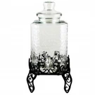 Gibson Home Moreauville 3 Piece 2.25 Gallon Square Embossed Glass Beverage Dispe. Fixed Price $44.42.