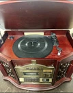 Memorex Player Vintage Style Radio Cd Tape Turntable Recordable Mahogany. Fixed Price $89.99.