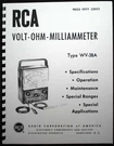 Rca Voltohmyst WV-38A Vom Multimeter Manual. Fixed Price $12.99.